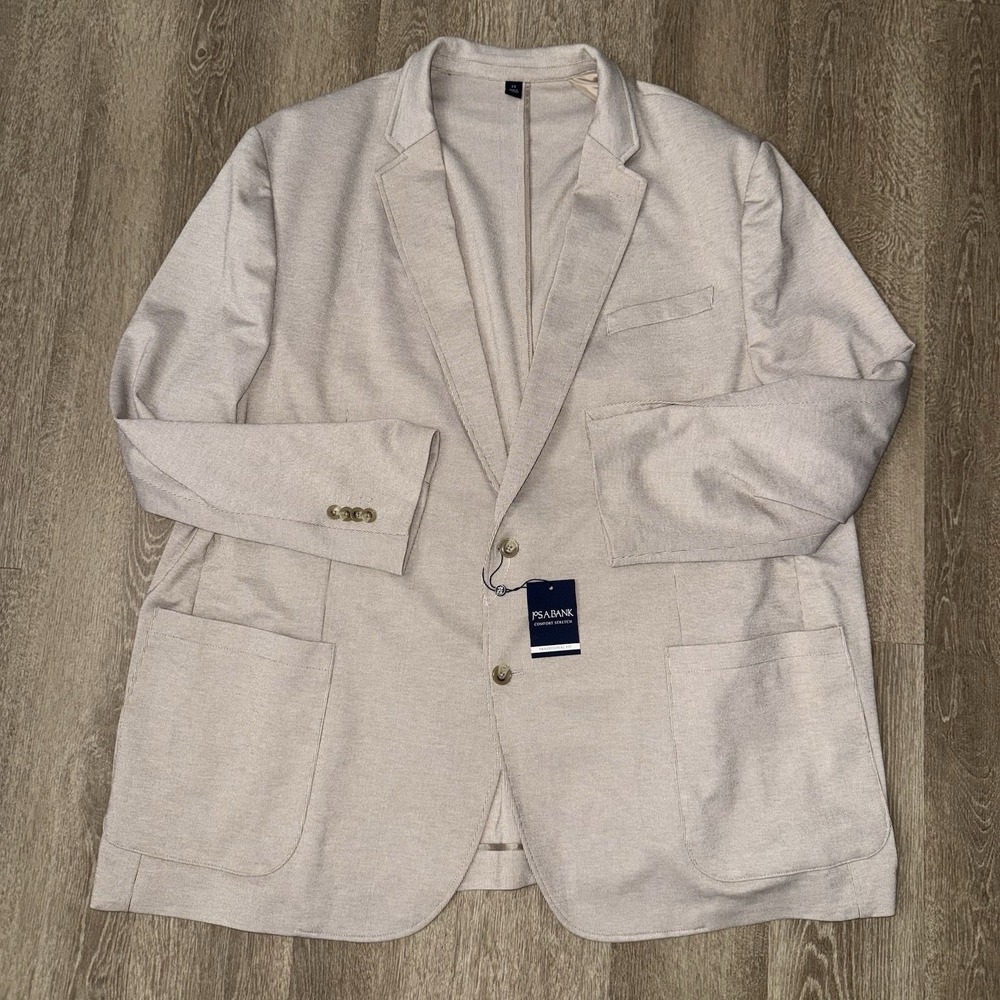NEW Jos A Bank Performance Comfort Stretch Unstructured Blazer Men's 3XL Beige